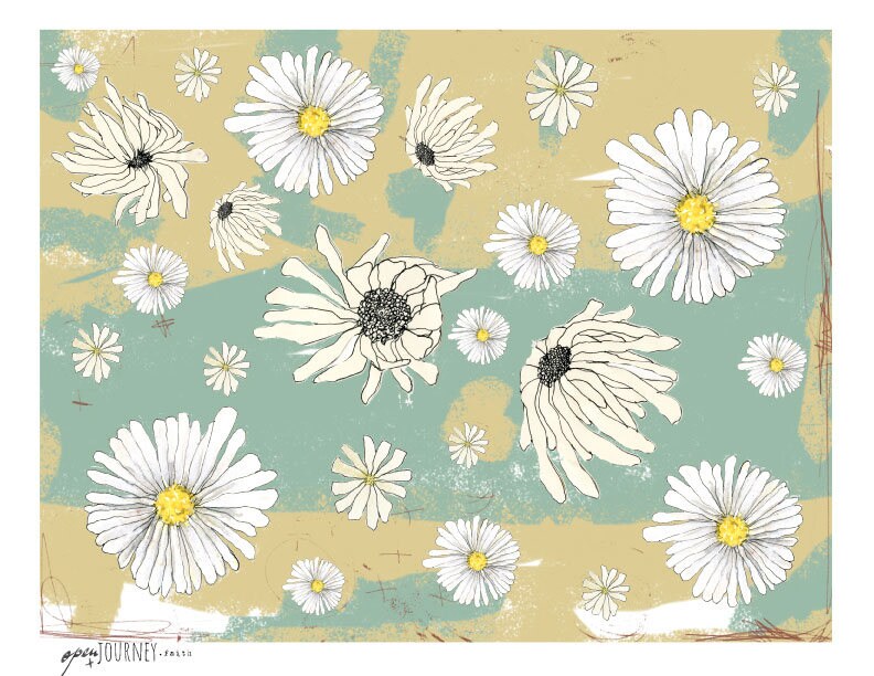 Watercolor floral elements and backgrounds - digital download for bible journaling, card making and craft