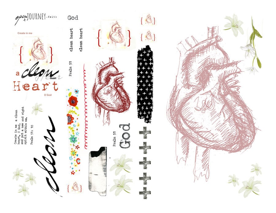 Psalm 51 - a Bible journaling creative kit