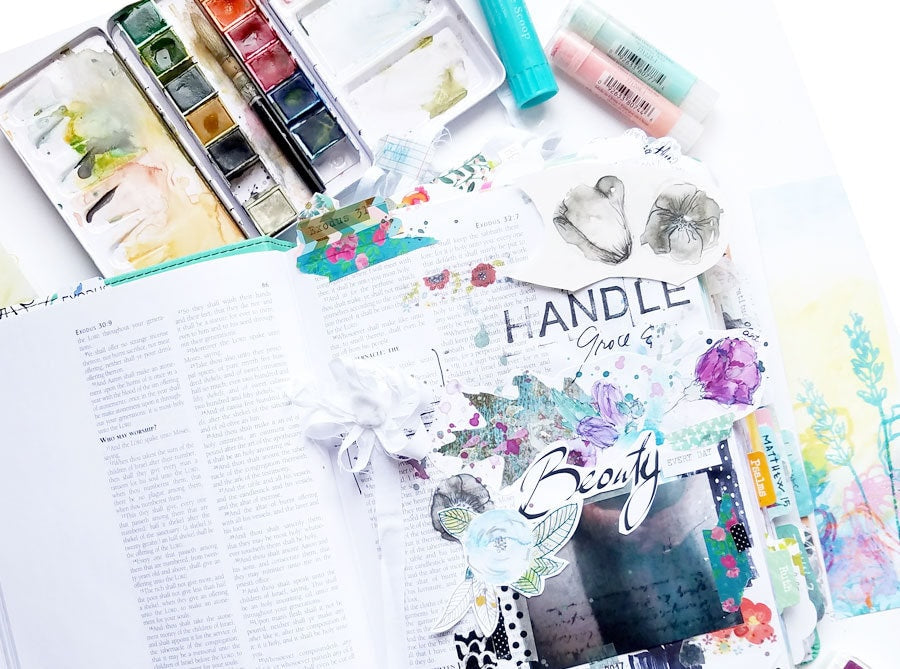 Floral Headers and Titles - digital download for bible journaling, card making and craft
