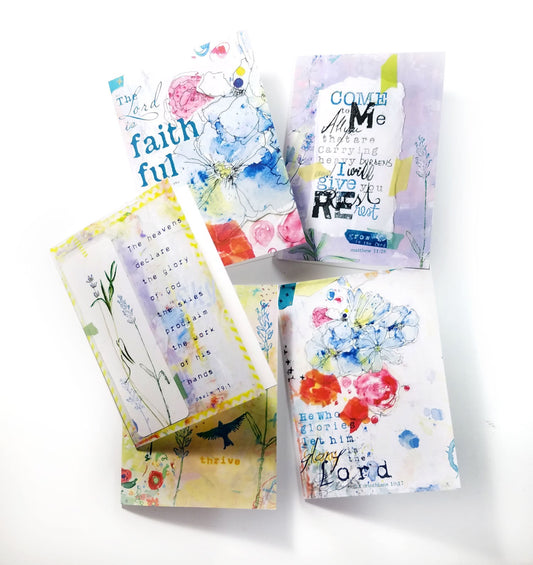 Set of 5 faith cards, greeting cards 5x7