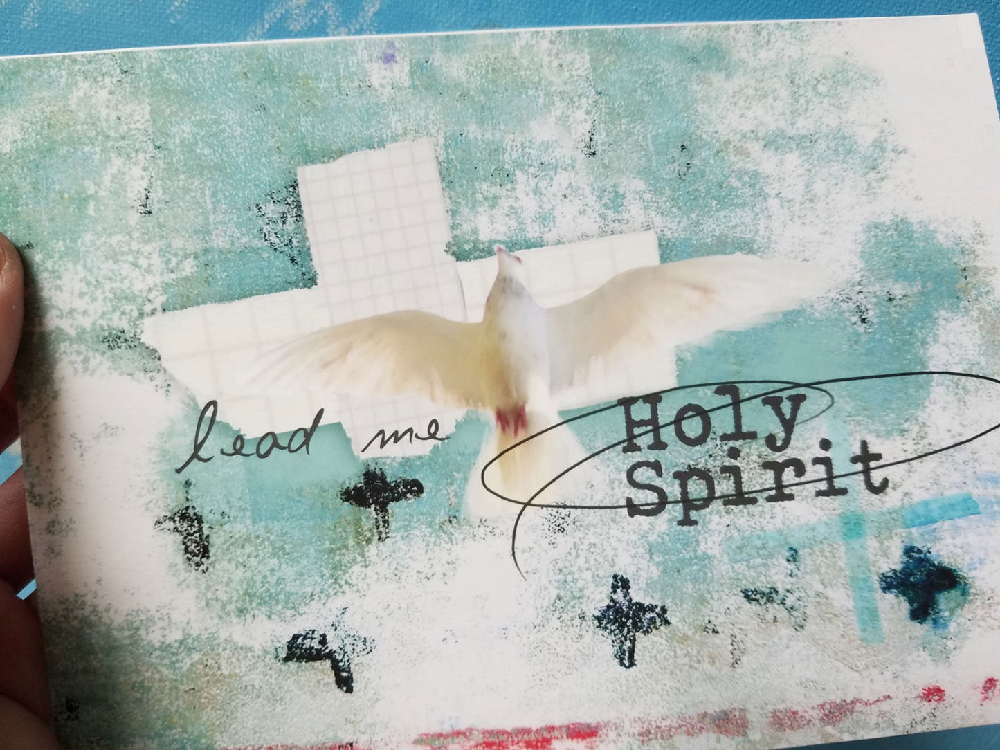 Holy Spirit lead me, 5x7 note card