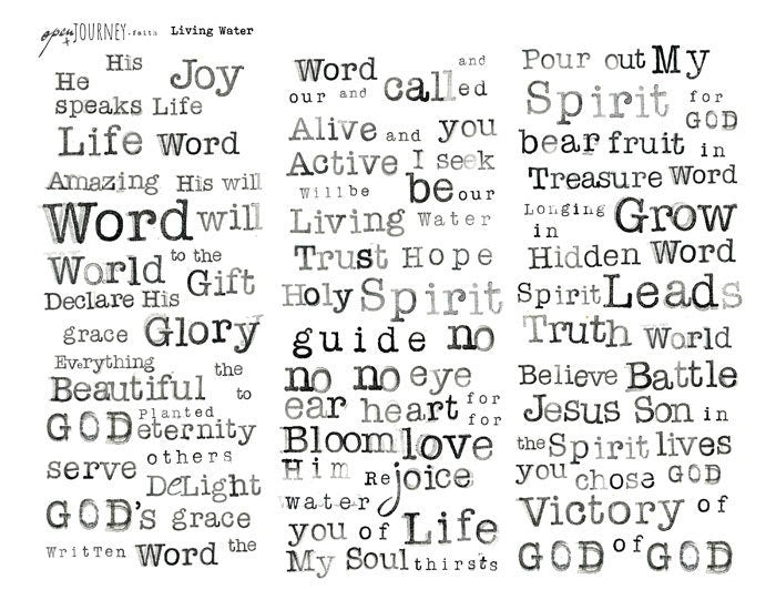 Living Water - a Bible journaling creative devotional -digital download