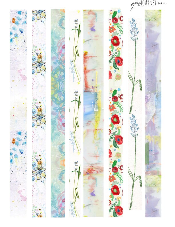 Washi Strips collection - digital download for bible journaling, card making and craft