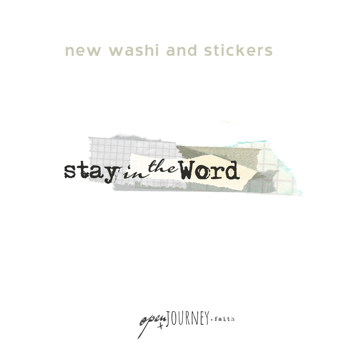 Stay in the Word - Washi Strips and sticker collection - digital download for bible journaling, card making and craft