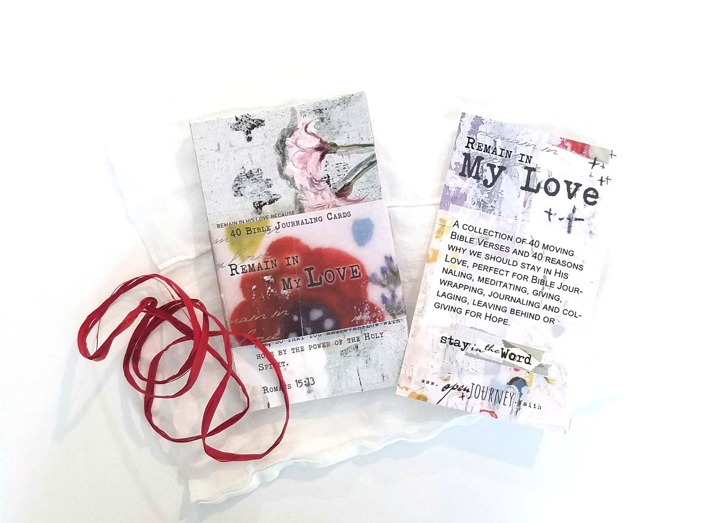 Remain in My Love - set of 40 Bible Journaling Cards with prompts and Bible verses