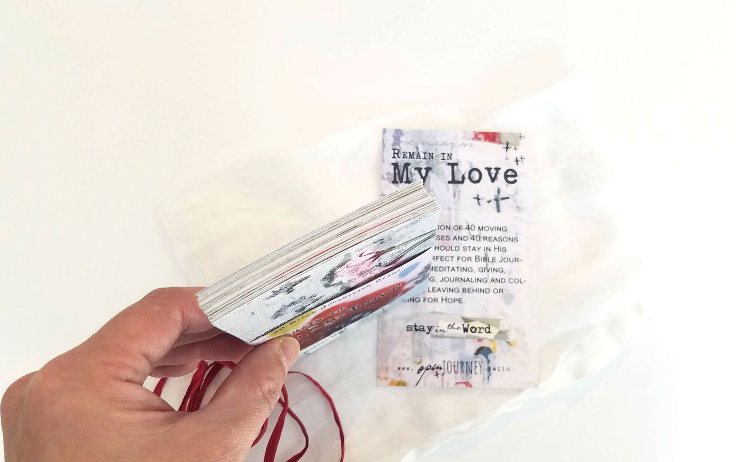 Remain in My Love - set of 40 Bible Journaling Cards with prompts and Bible verses