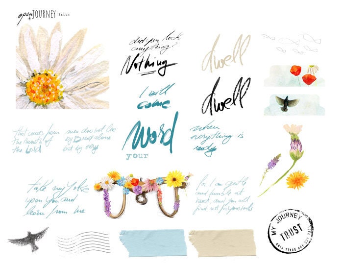 Homebound- set of 40 Bible Journaling Cards -digital download