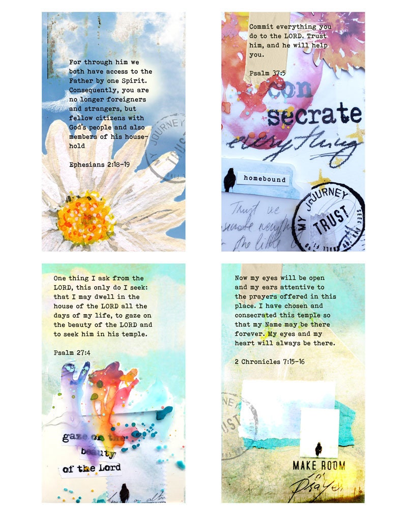 Homebound- set of 40 Bible Journaling Cards -digital download