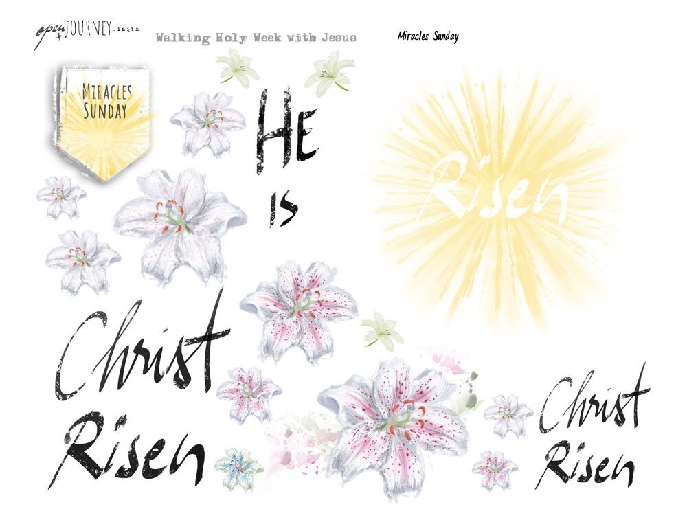 Walking Holy Week with Jesus - Bible and Faith Journaling Didgital Downloads