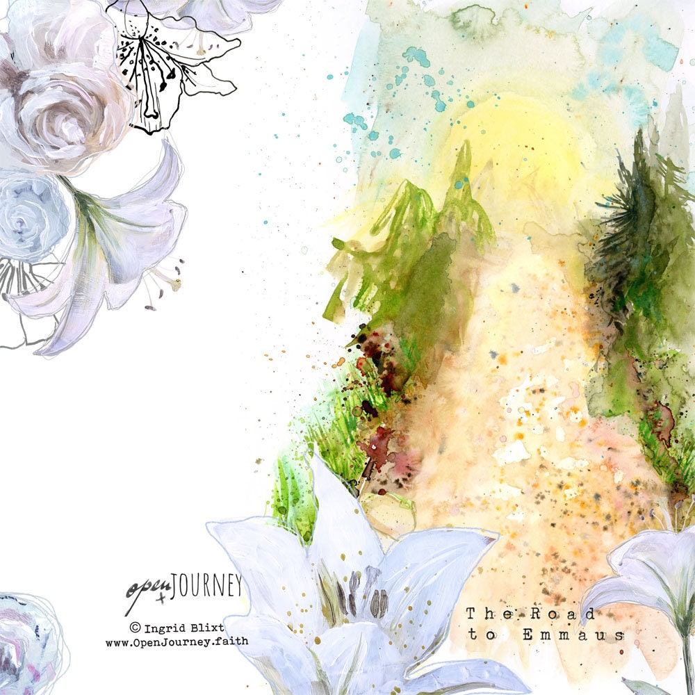The Road to Emmaus- a creative bible study, Bible journaling creative devotional - digital download