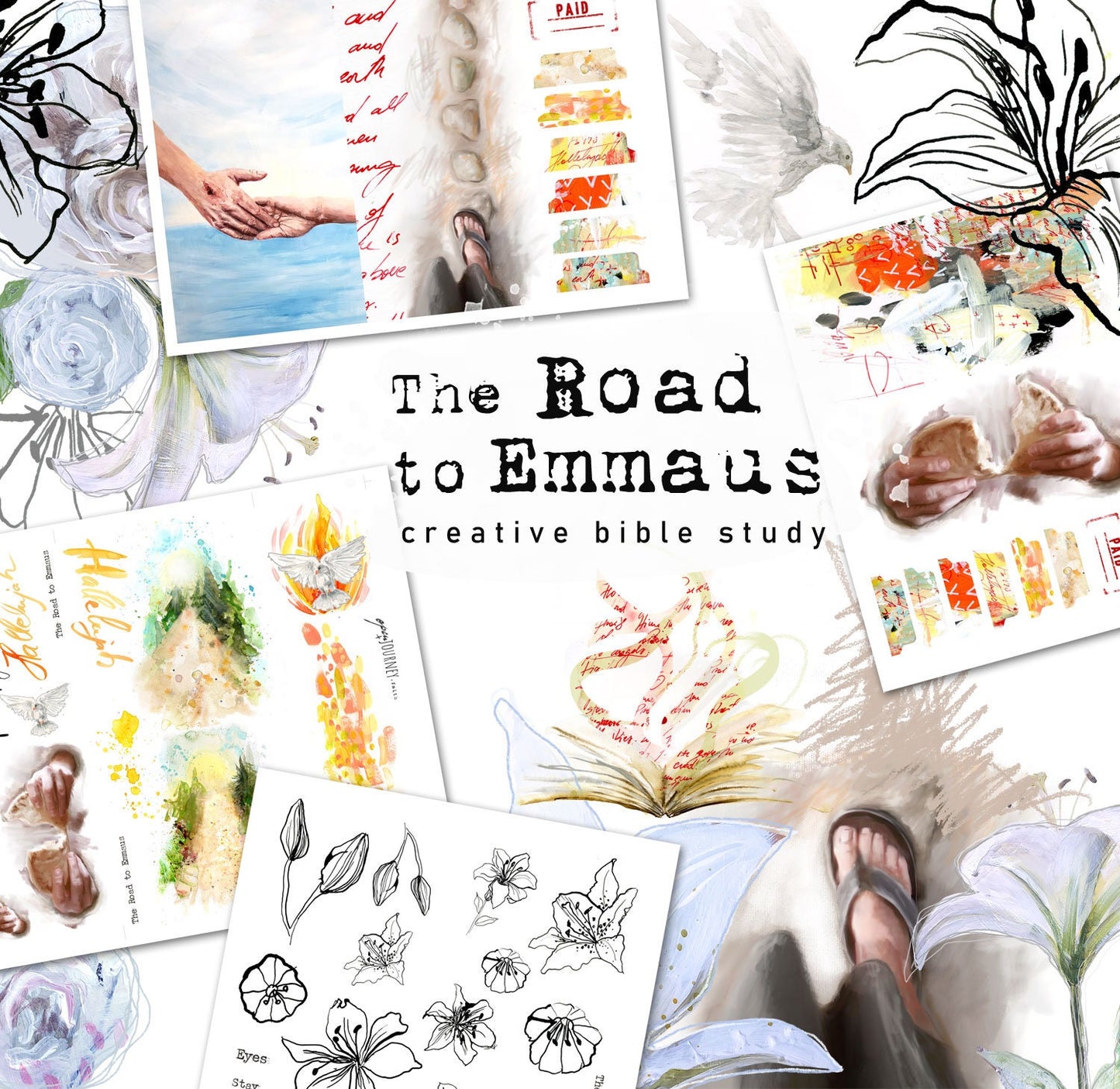 The Road to Emmaus- a creative bible study, Bible journaling creative devotional - digital download