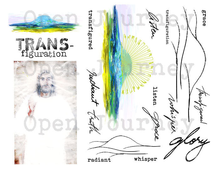 The Transfiguration- a creative bible study / Bible journaling creative devotional kit