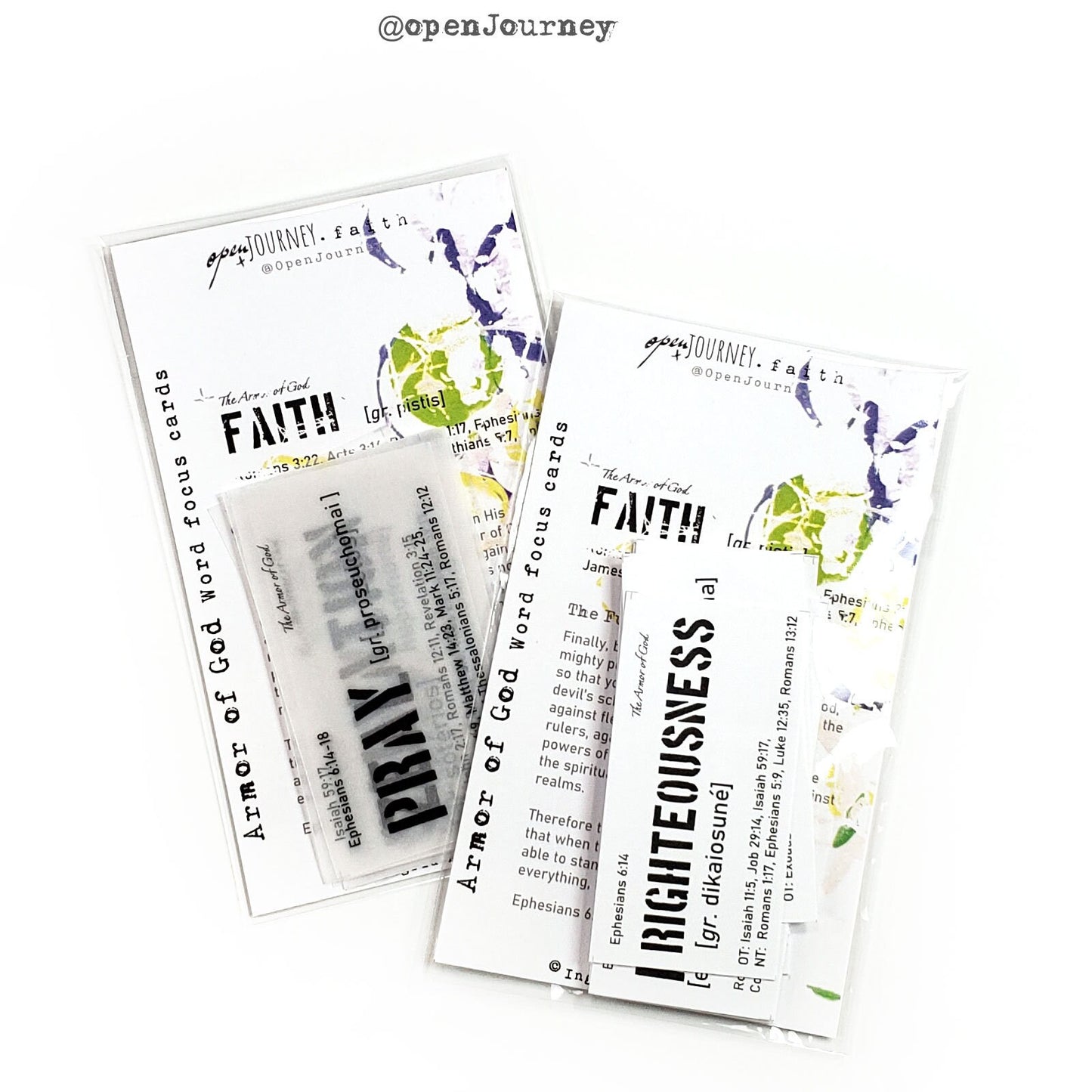 Word Focus- ARMOR of GOD journaling cards