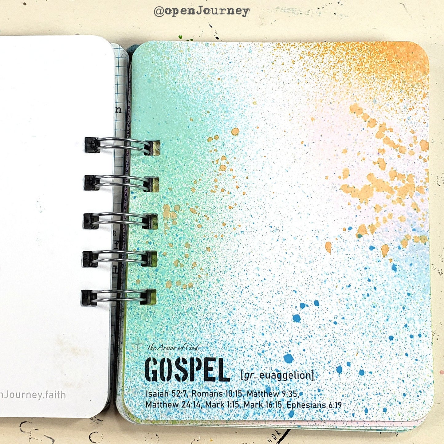 Word Focus- ARMOR of GOD LARGE journaling card set