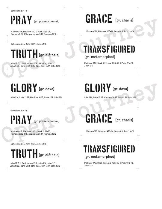 The Transfiguration- a creative bible study / Bible journaling creative devotional kit