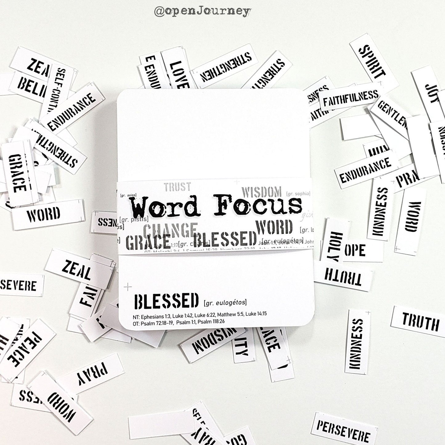 Word Focus 40 LARGE journaling card set