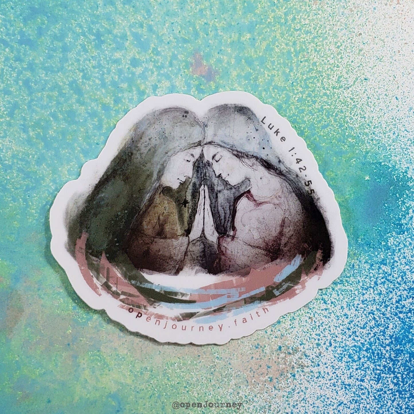 The Visitation - St. Mary and St. Elizabeth - sticker