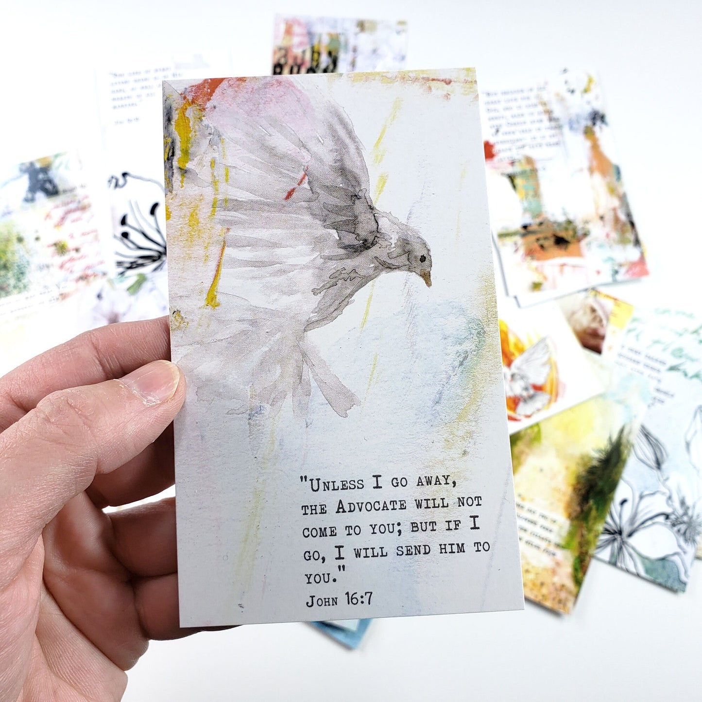 The Road to Emmaus - set of 45 Bible Journaling Cards with Bible verses and art