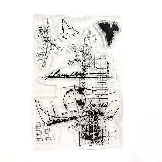 Stamp Set II- large mix media texture stamp