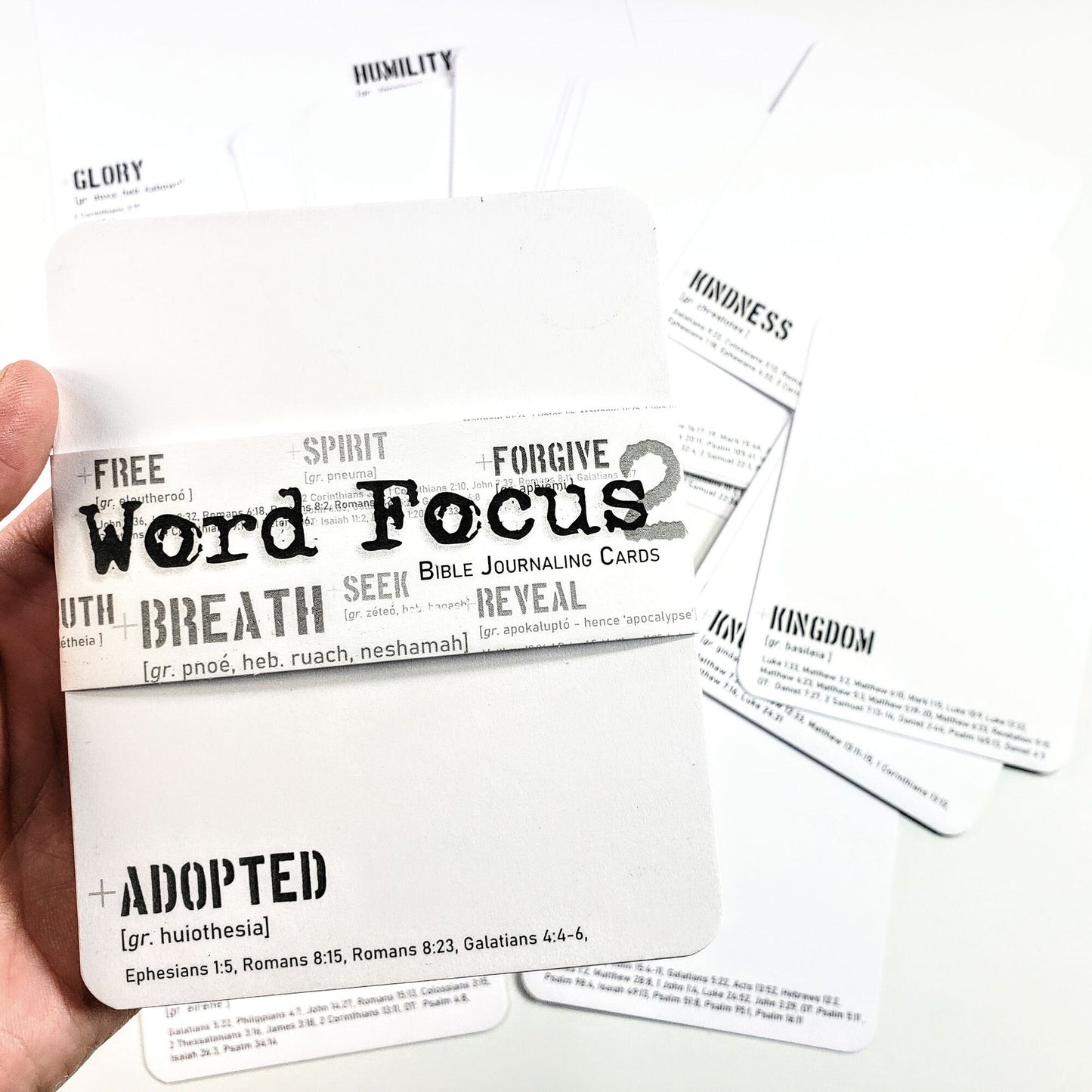 Word Focus 2 - SECOND SET of 40 LARGE journaling card set