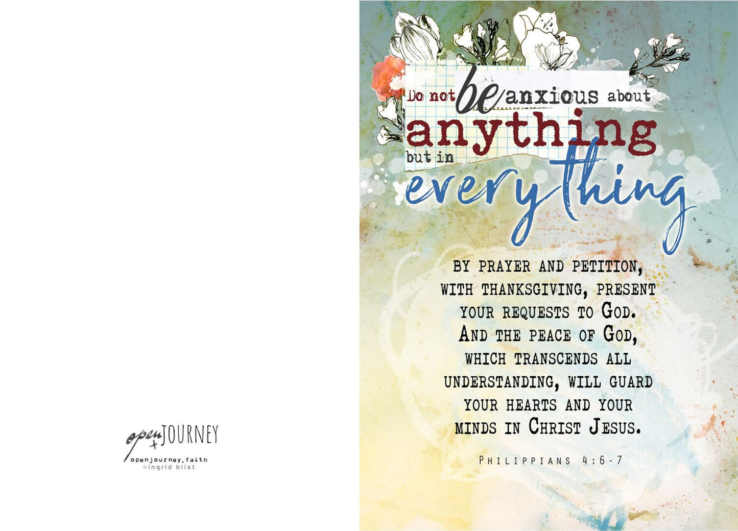 Peace through Prayer - card and postcard