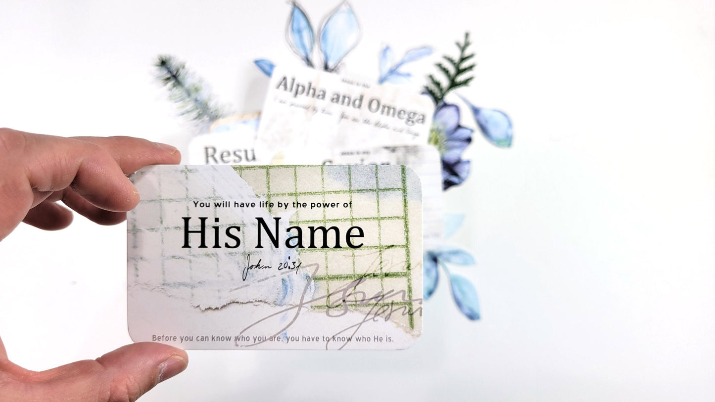 His Name - 33 Names of Jesus card set (with Bible verse references)