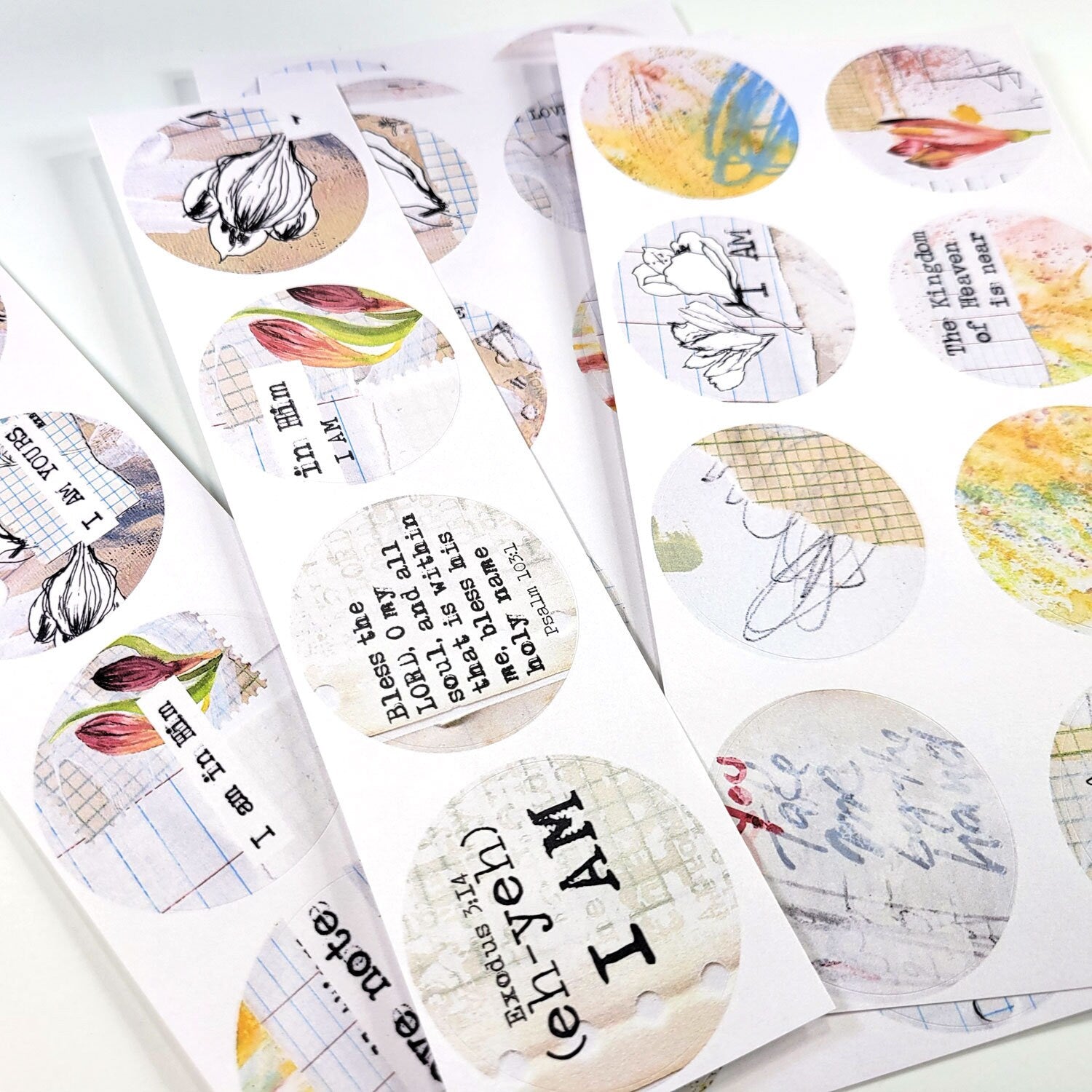 Do you love Me?- ADD ON 40 journaling circular stickers