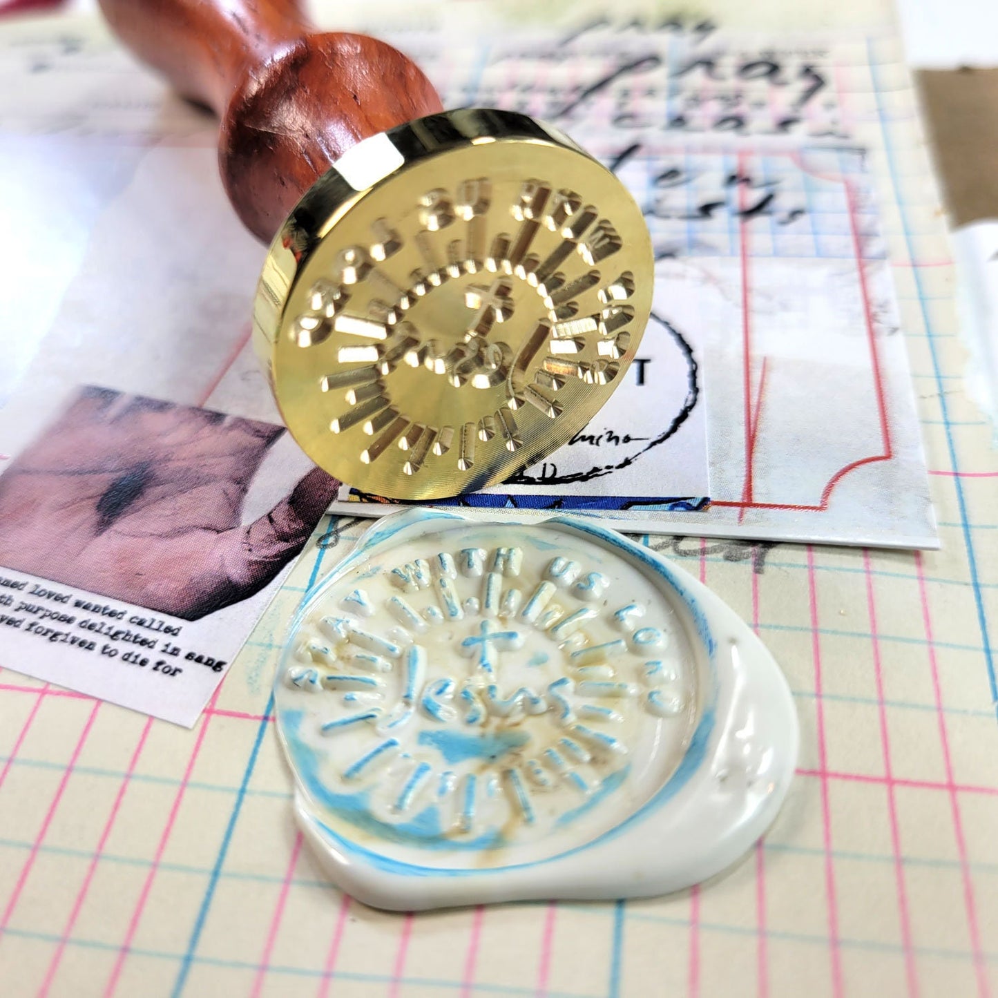 Jesus -Stay with us Lord - wax seal stamp