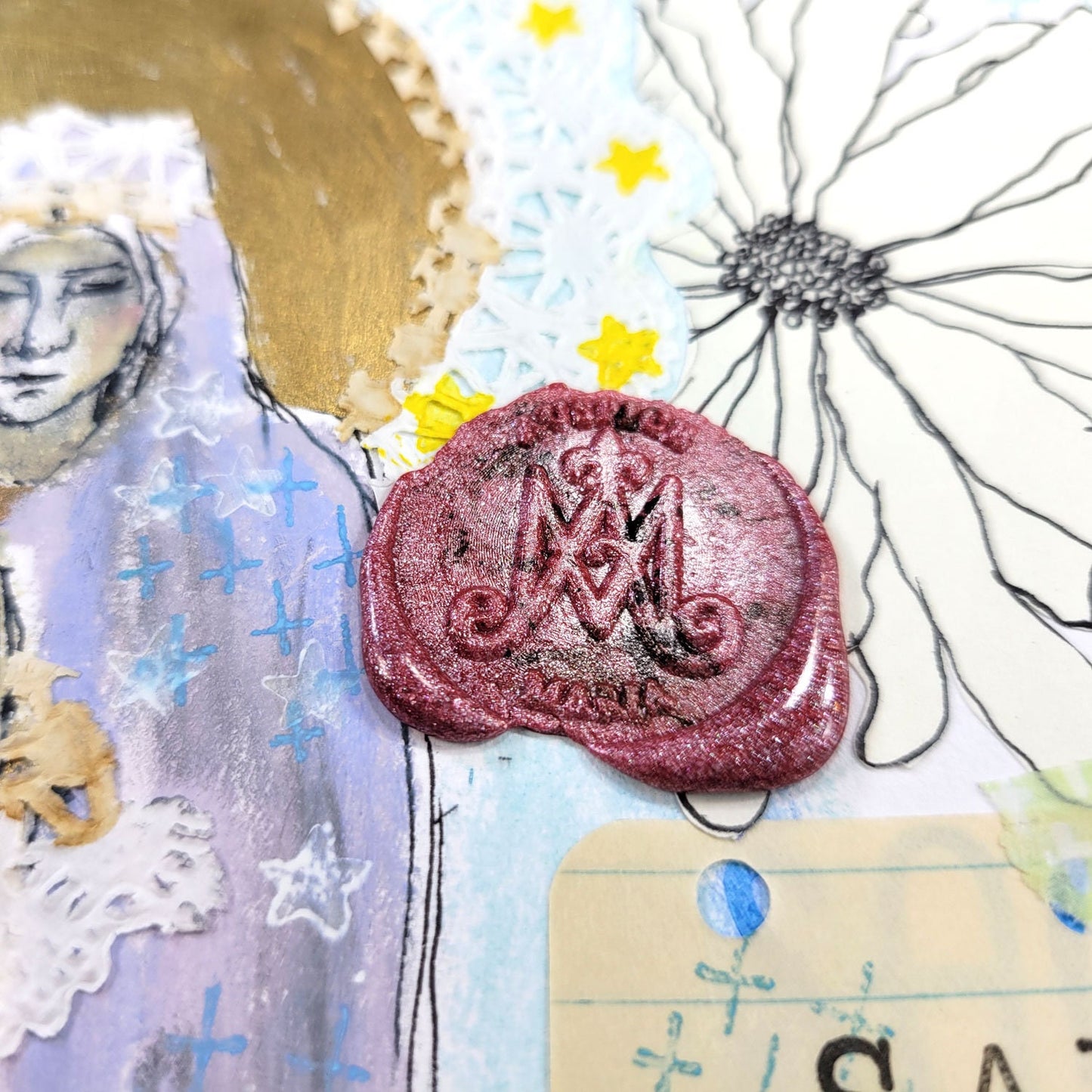Auspice Maria - wax seal stamp