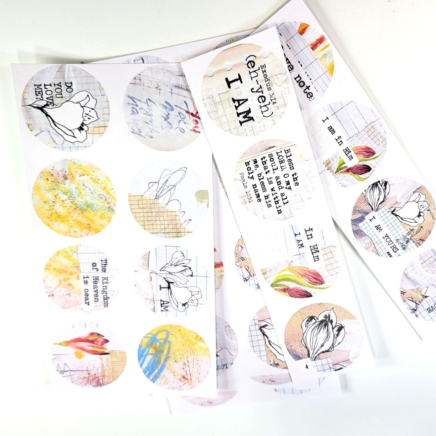 Do you love Me?- ADD ON 40 journaling circular stickers