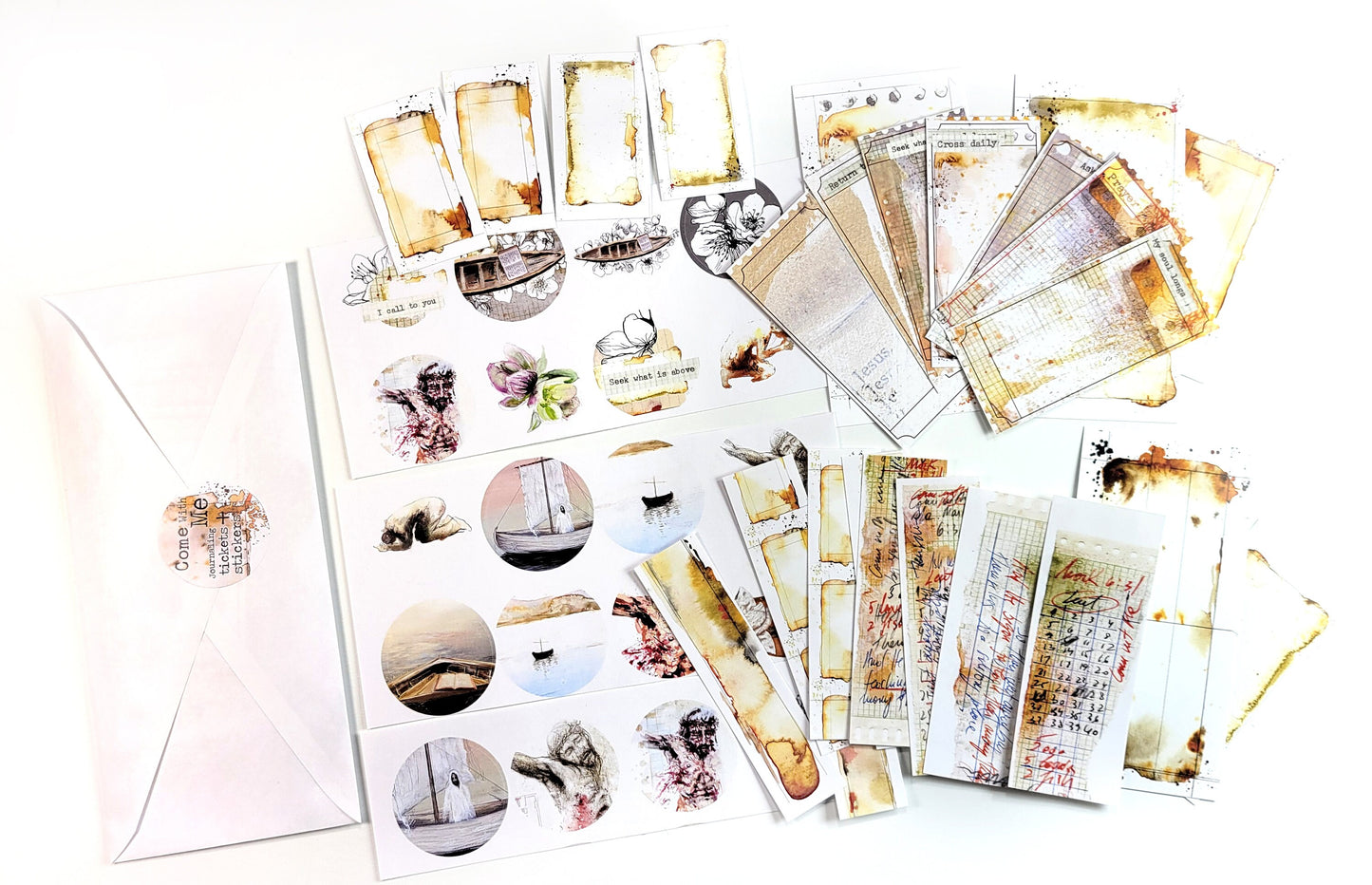 Come with Me- ADD ON journaling cards, tickets, washi and stickers