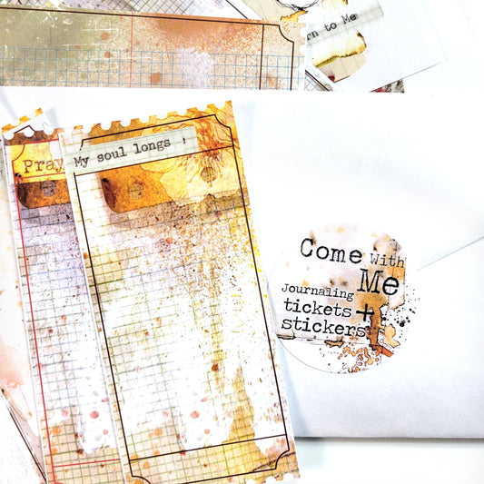 Come with Me- ADD ON journaling cards, tickets, washi and stickers