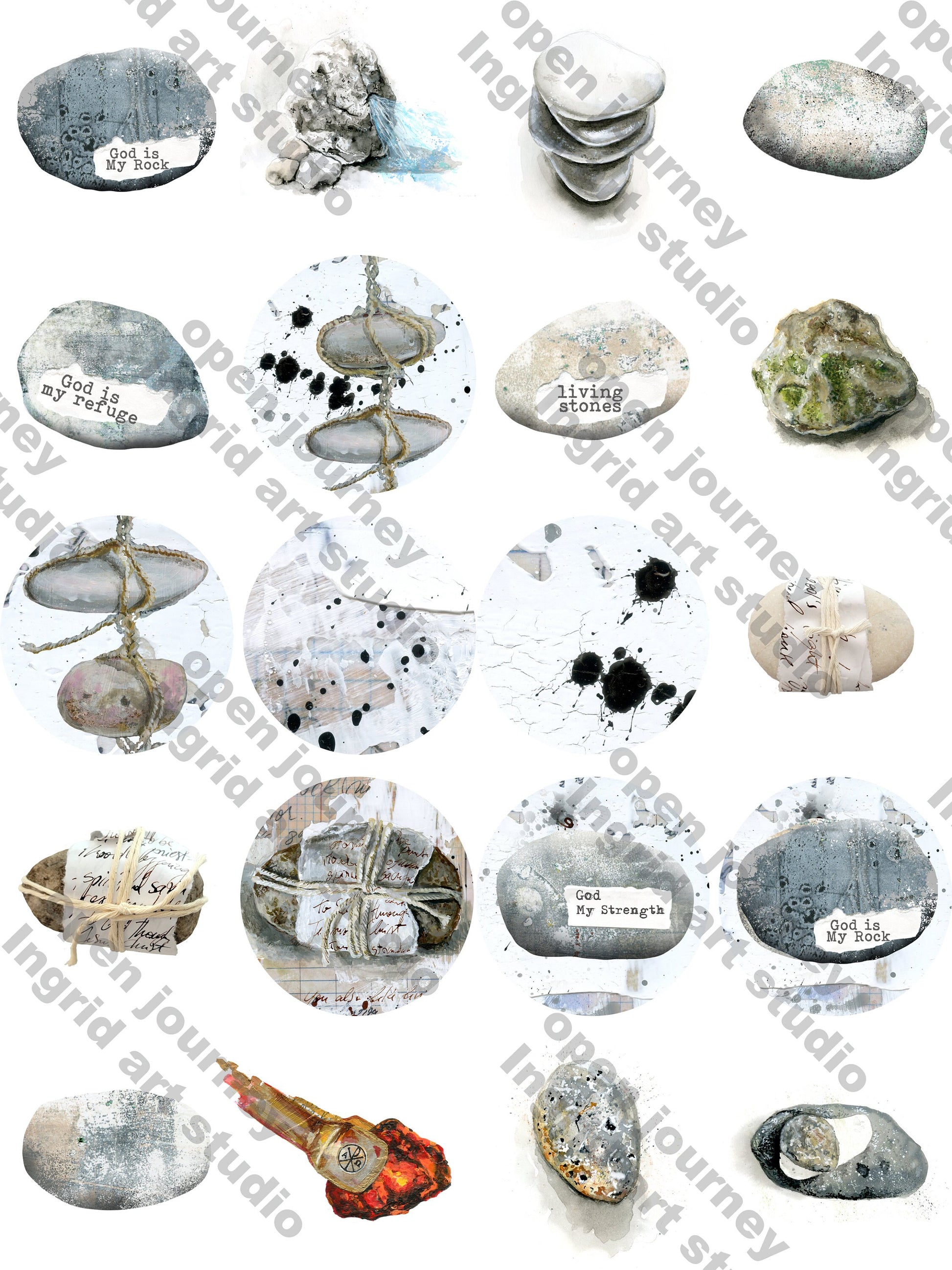 Living Stones ADD ON Bible journaling kit elements