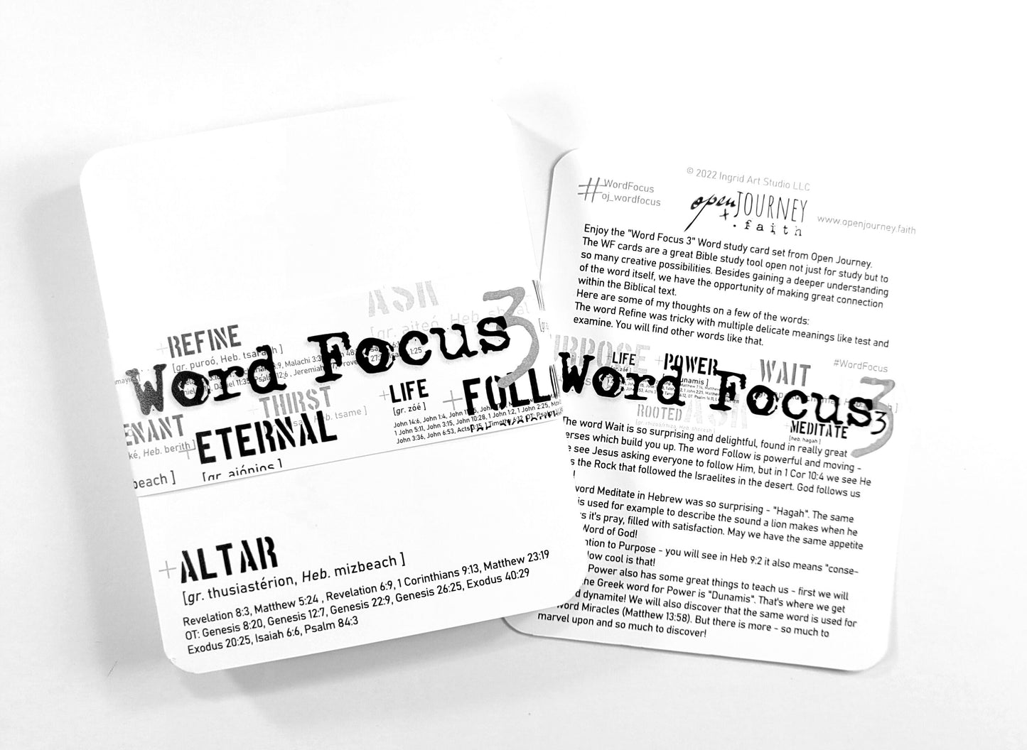 Word Focus 3 - 40 LARGE Word study journaling card set