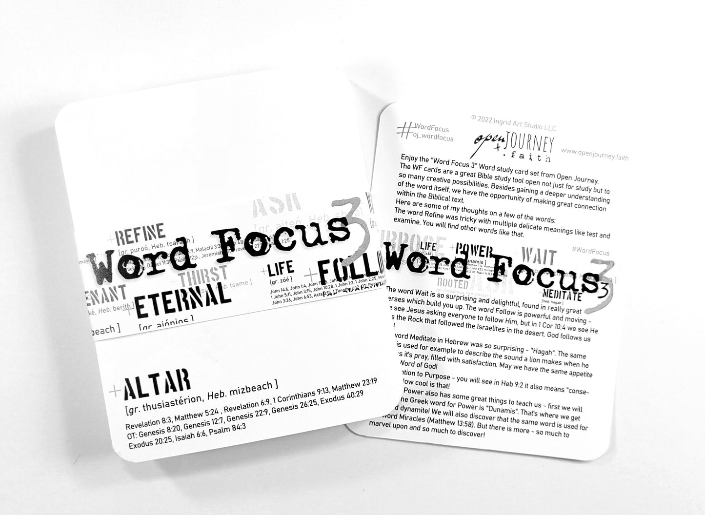 Word Focus 3 - 40 LARGE Word study journaling card set