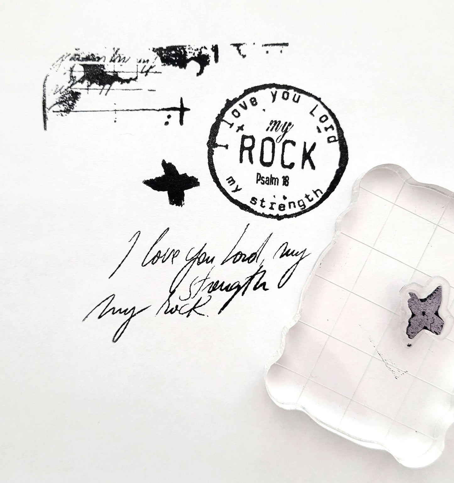 God my Rock Journaling Stamp Set