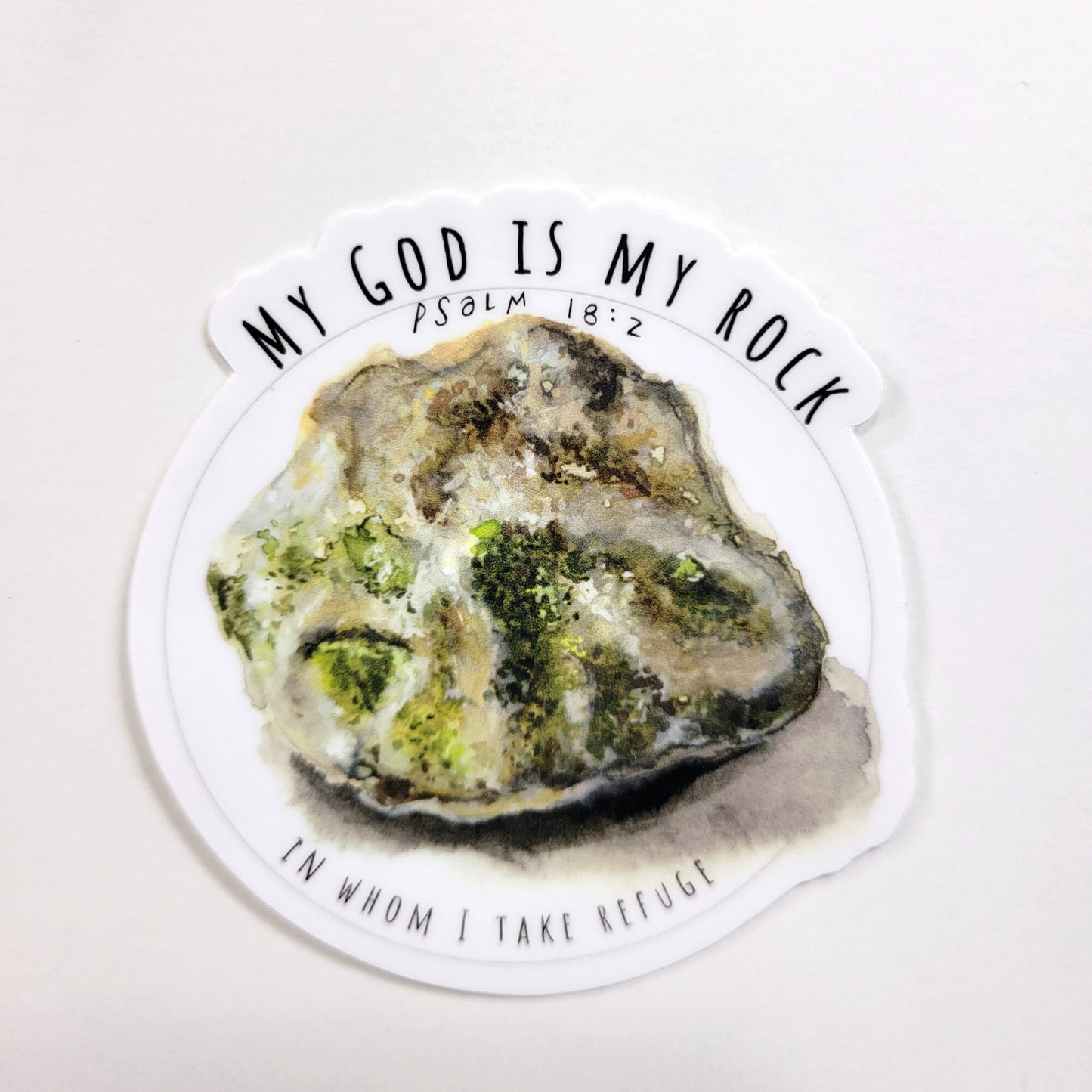 God is my Rock- faith sticker