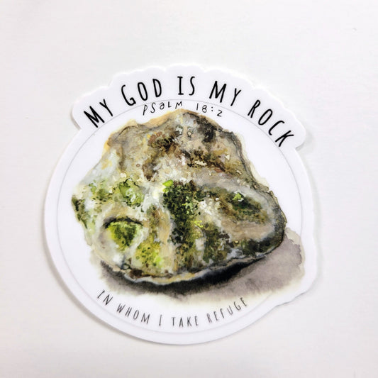 God is my Rock- faith sticker