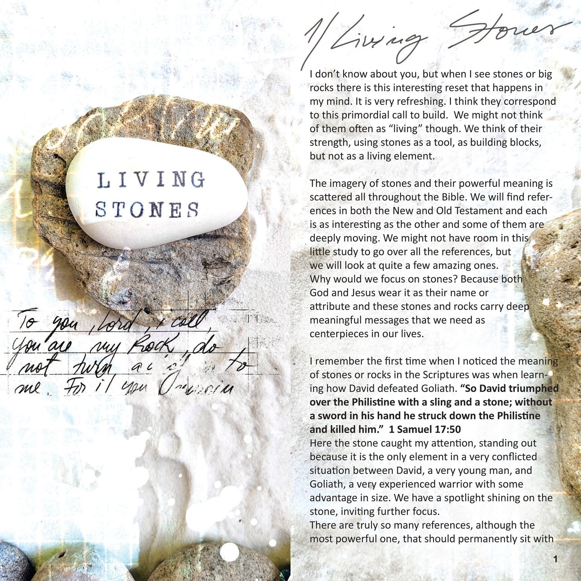 Living Stones - creative bible study - digital download
