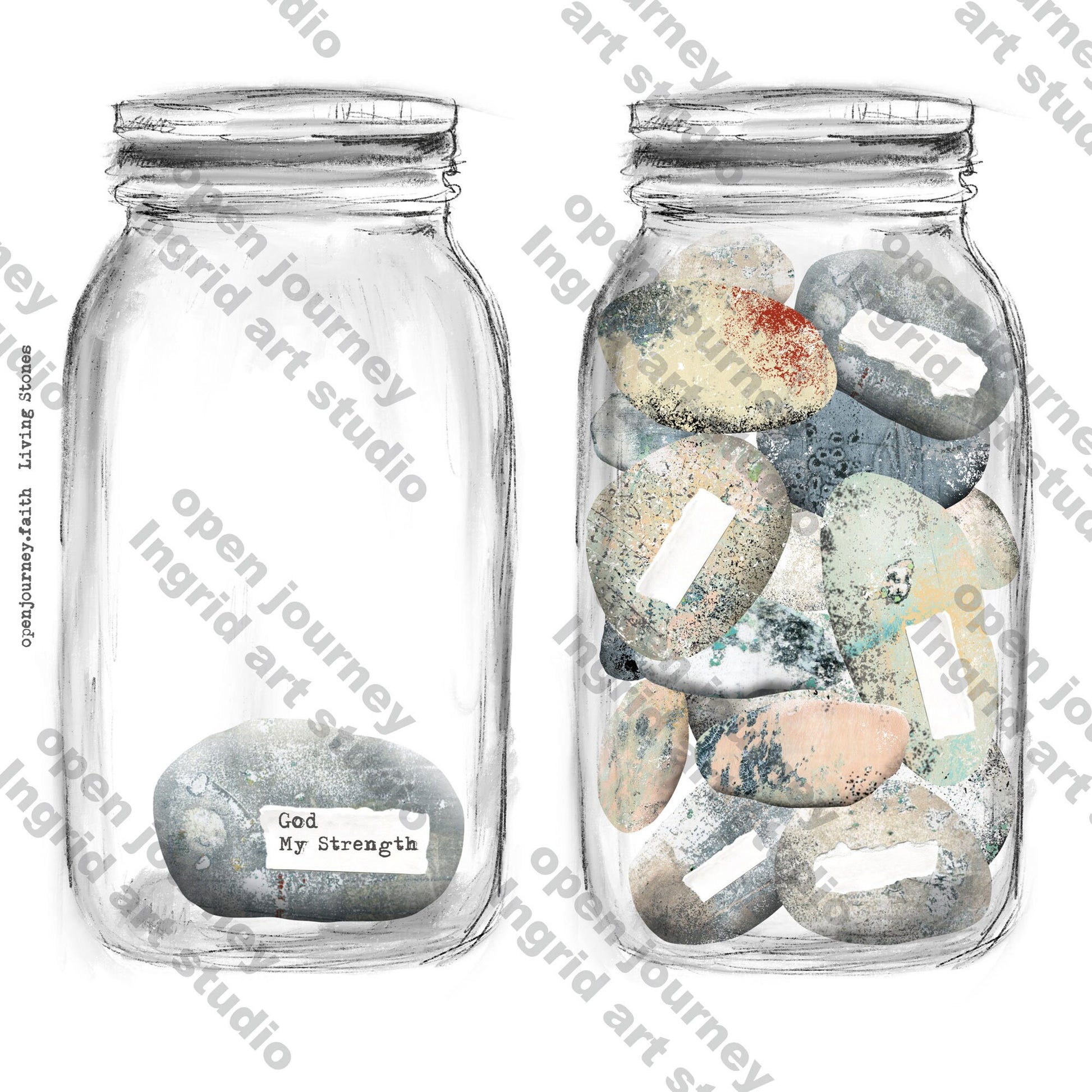 Stones and Prayers - Bible journaling for kids, Digital download