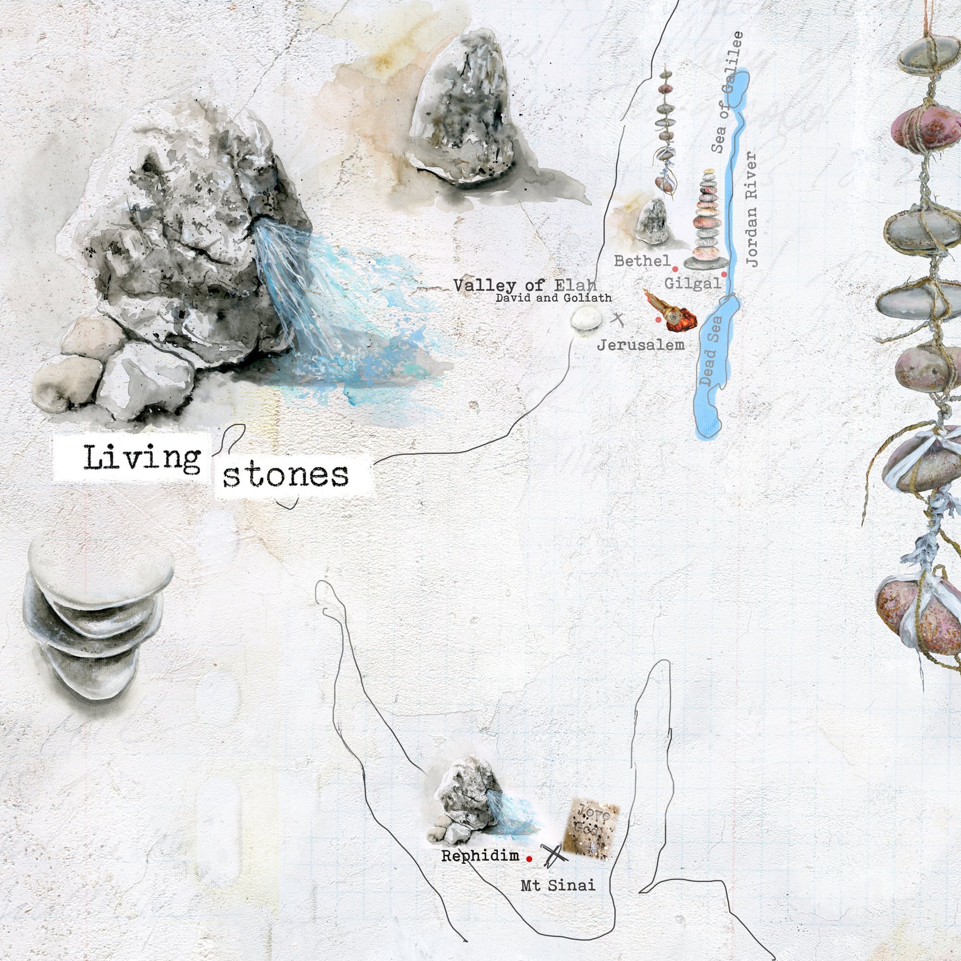 Stones and Prayers - KIDS/YOUTH creative bible study / Bible journaling for kids