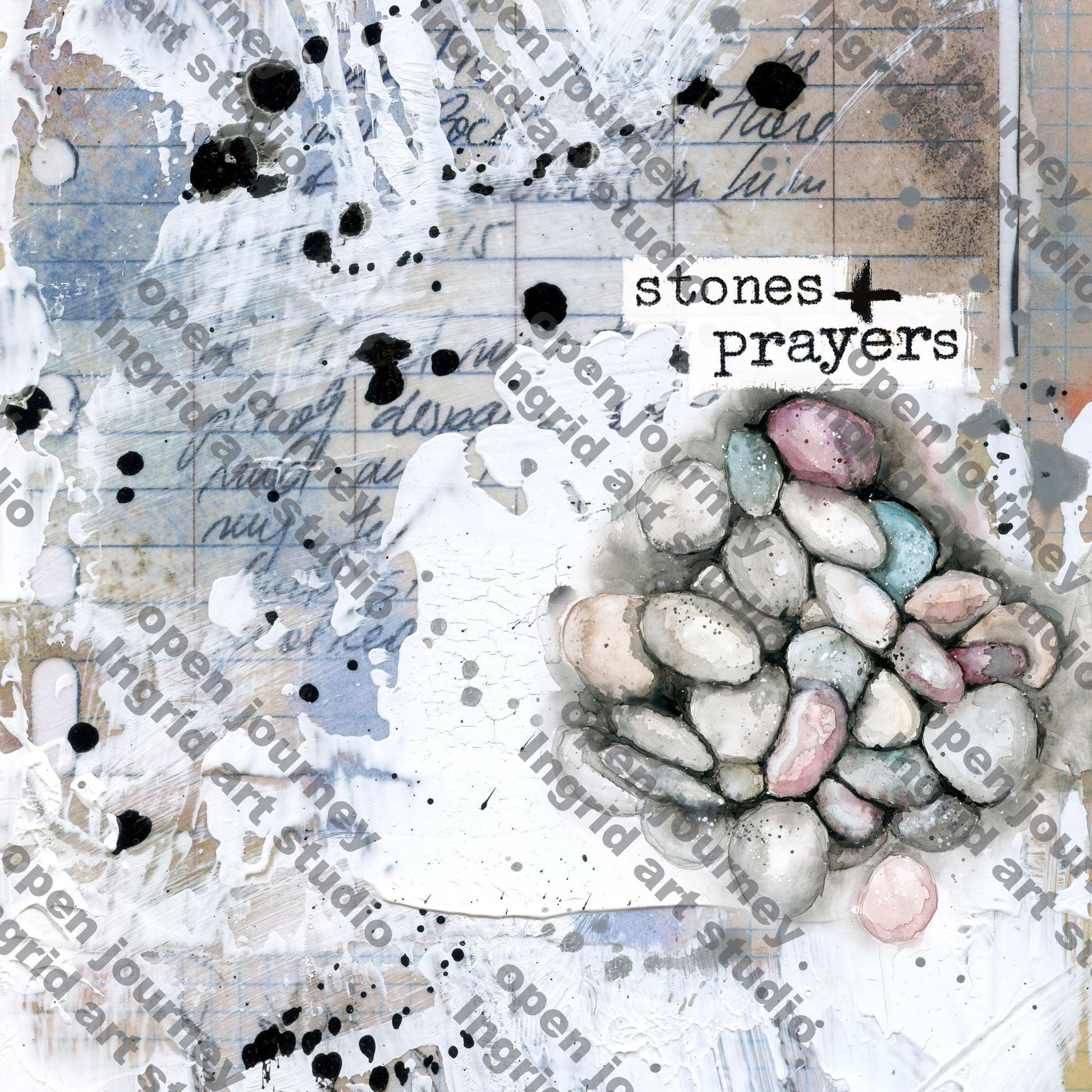 Stones and Prayers - Bible journaling for kids, Digital download