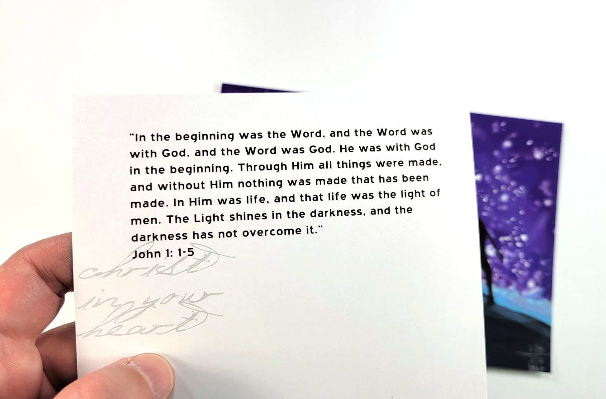 Set of 6 Advent, Christmas cards or prayer cards