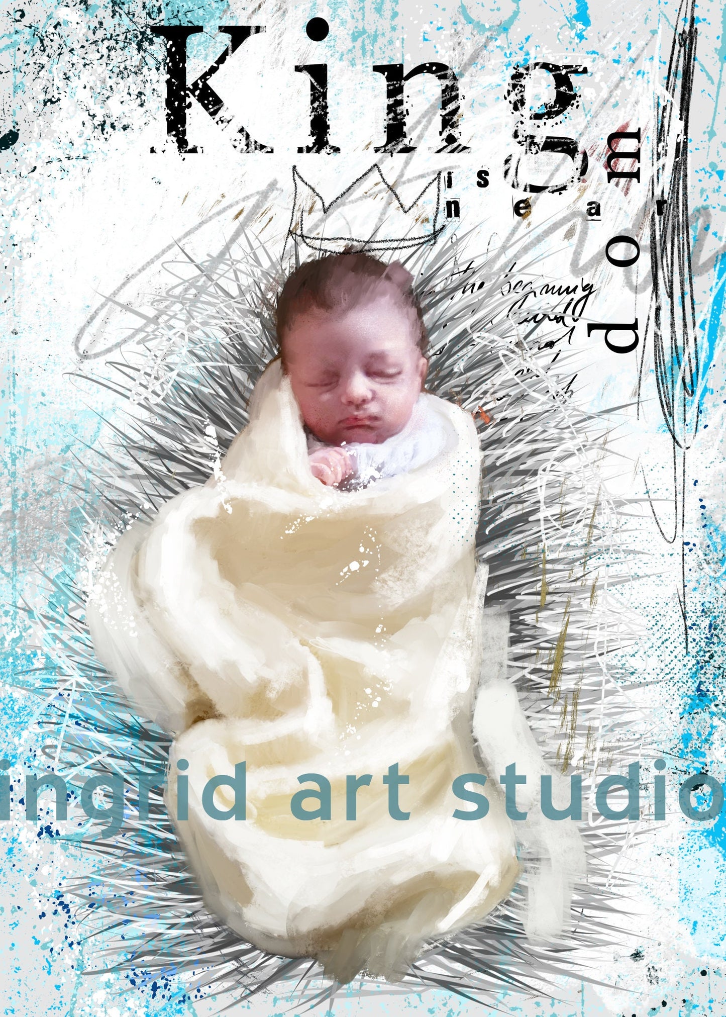 Set of 6 Advent, Christmas cards or prayer cards