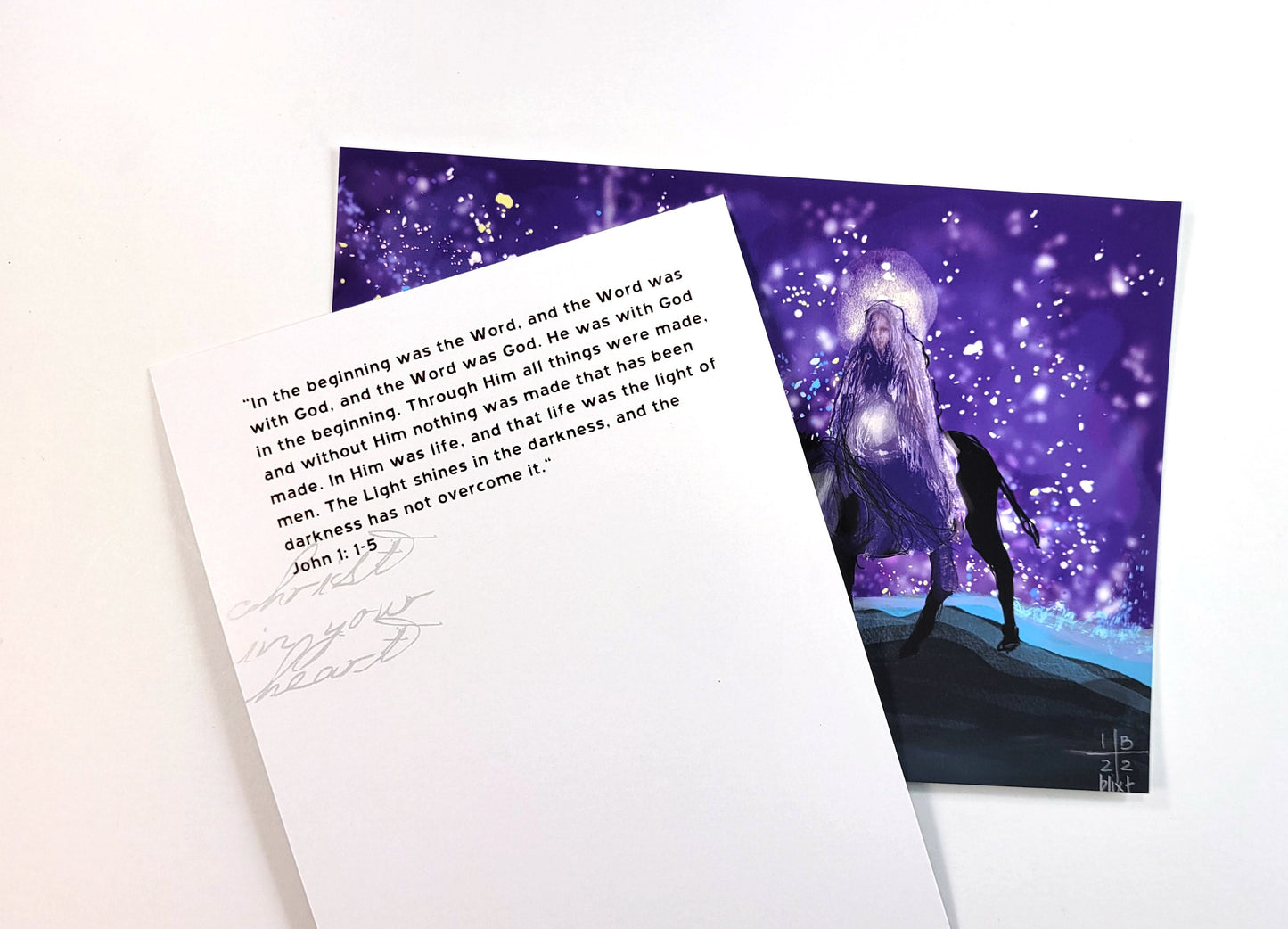 Set of 6 Advent, Christmas cards or prayer cards