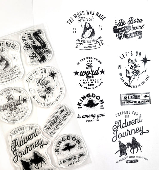 Advent stamp set - kit elements - Born in my Heart kit Add on