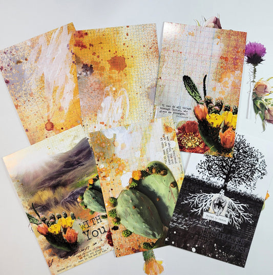 Set of 6 Lent, Encouragement post cards