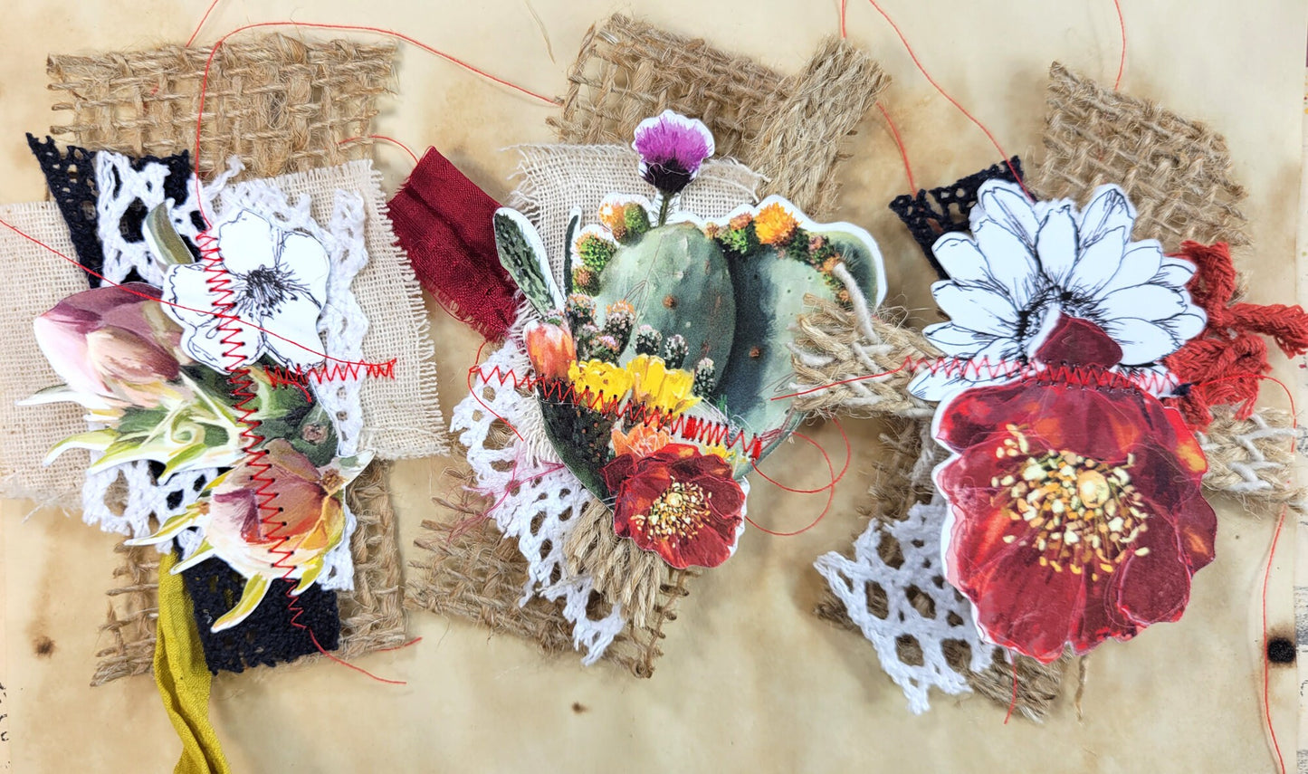 With You- ADD ON sewn flowers - 3 piece