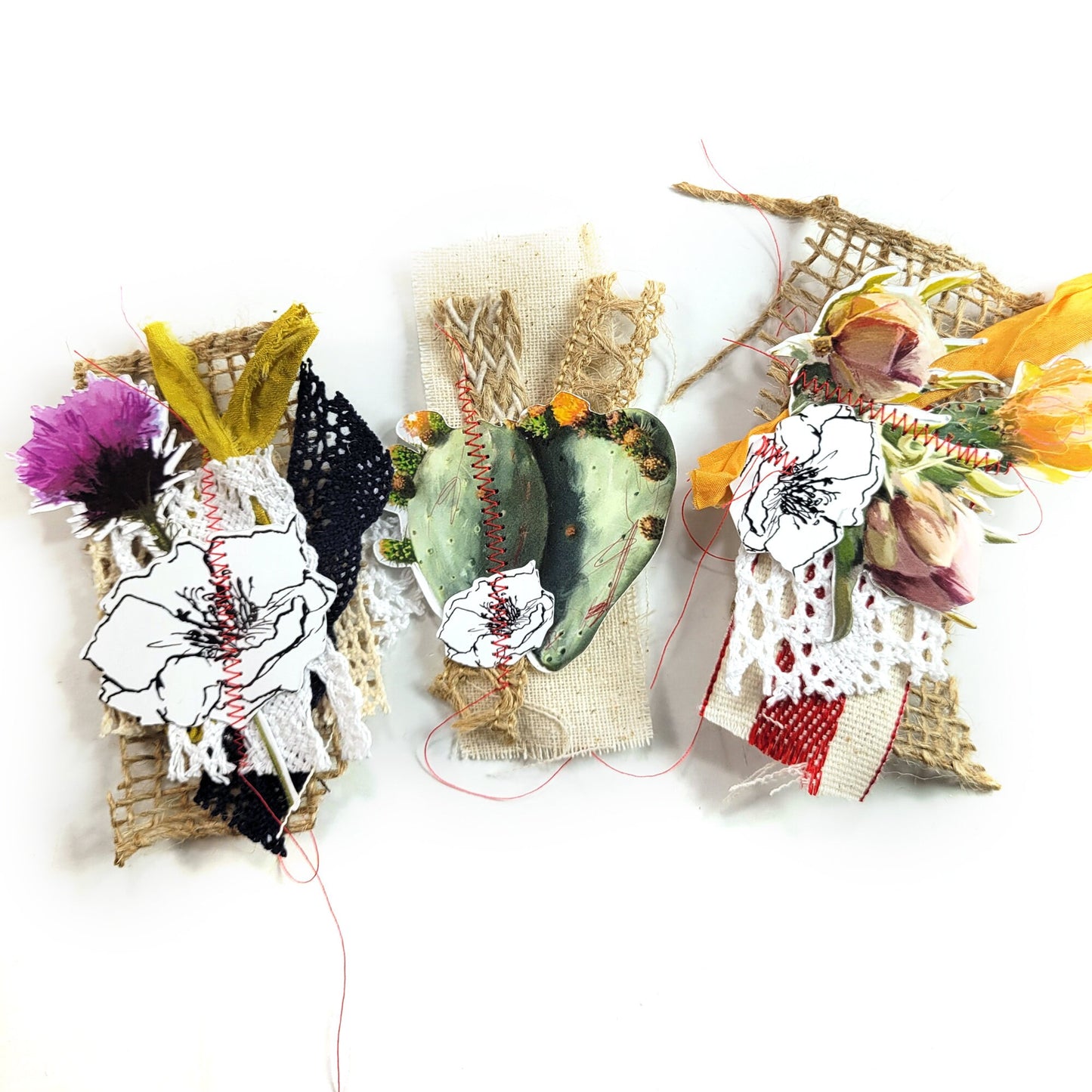 With You- ADD ON sewn flowers - 3 piece