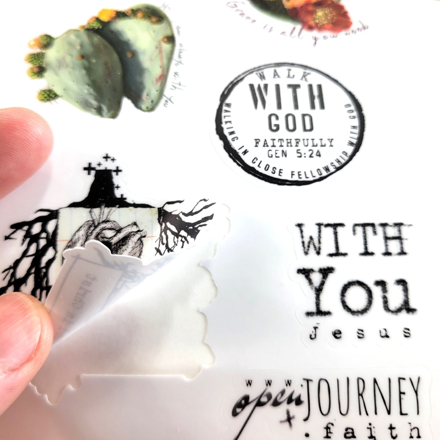 With You- faith sticker sheet